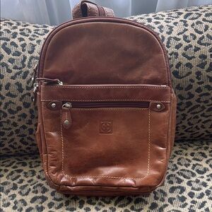 Giani Bernini Brown Leather Backpack